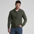 Men's Long Sleeve Fine Gauge Cotton Pointelle Argyle Cardigan, Front