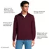 Men's Long Sleeve Quilted Bedford Quarter Zip Pullover, alternative image