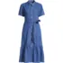 Women's Light Weight Denim Tiered Midi Dress, Front