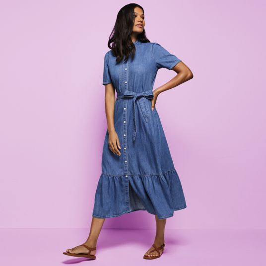 summer cotton dress for ladies Yellow Eclipse Blockprinted Pleated Made from breathable cotton Women's Organic Cotton Dresses |