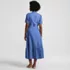 Women's Light Weight Denim Tiered Midi Dress, Back