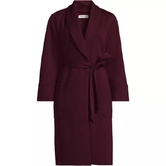 Women's Quilted Knee Length Robe - primary