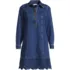 Women's Soft Denim Eyelet Popover At The Knee Dress, Front