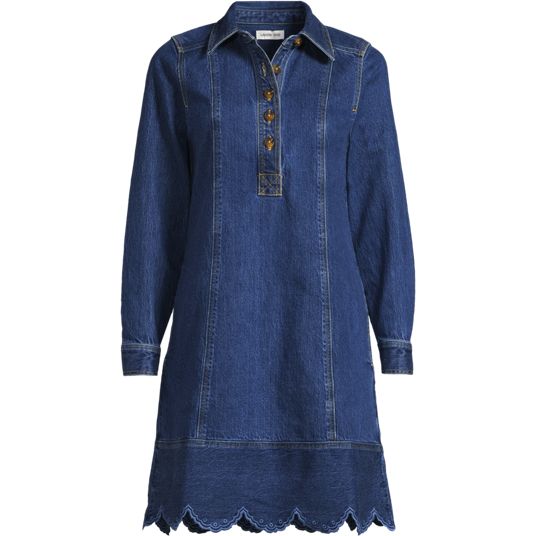 Womens Plus Size Denim A-line Dresses