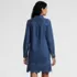 Women's Soft Denim Eyelet Popover At The Knee Dress, Back