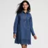 Women's Soft Denim Eyelet Popover At The Knee Dress, Front