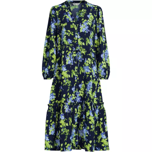 Women's Bracelet Button Front Midi Dress, alternative image