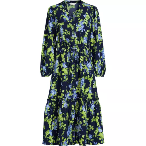 Women's Bracelet Button Front Midi Dress, Front