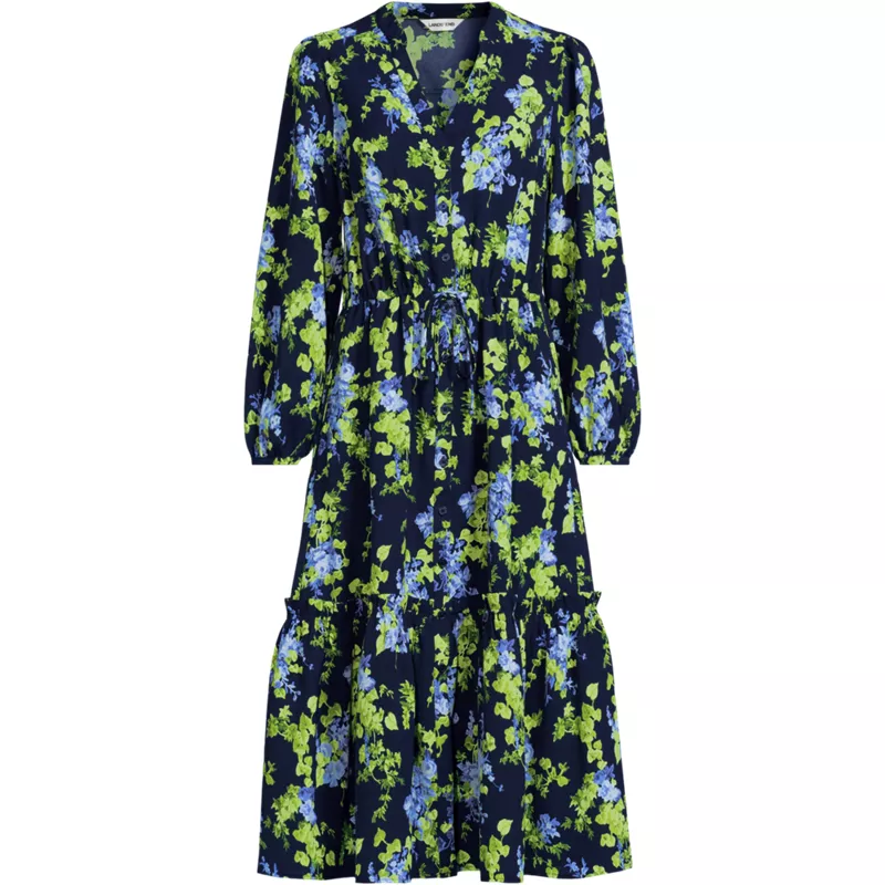 Women's Plus Size Bracelet Button Front Midi Dress, Front