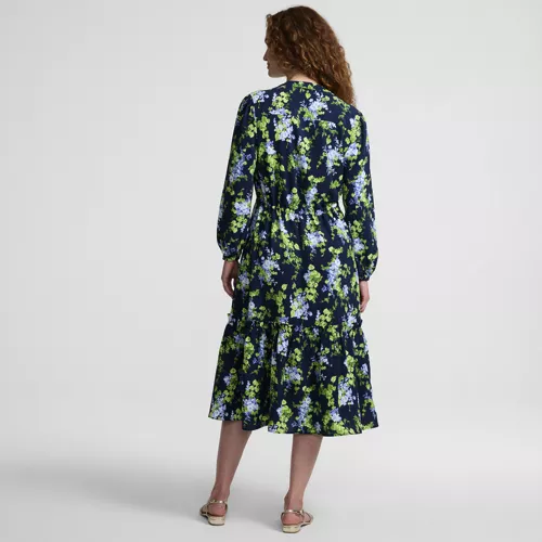 Women's Bracelet Button Front Midi Dress, Back
