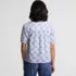 Women's Poplin Puff Sleeve Ruffle Collar Shirt, Back