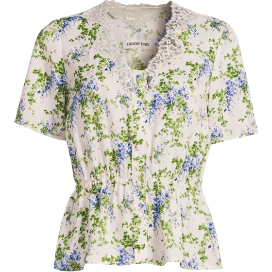 Women's Silky Lace Blouse - primary