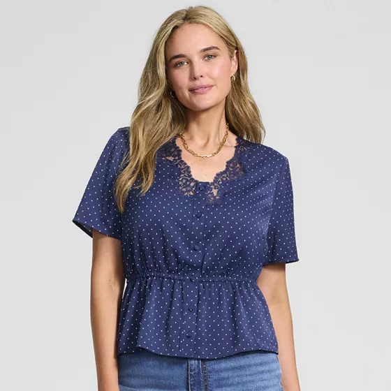 Women's Silky Lace Blouse - primary