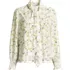 Women's Creaseless Button Front Blouse with Tie, Front