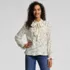Women's Creaseless Button Front Blouse with Tie, Front