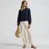 Women's Denim Cropped Button Front Shirt, alternative image