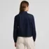 Women's Denim Cropped Button Front Shirt, Back