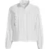 Women's Ruffle Neck Button Front Shirt, Front