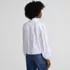 Women's Ruffle Neck Button Front Shirt, Back