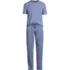 Men's Short Sleeve Knit Jersey Pajama Set, Front