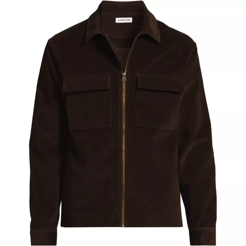 Men's Corduroy Zip Front Jacket, Front