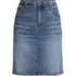 Women's Soft Denim Classic 5 Pocket Above the Knee Skirt, Front