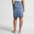 Women's Soft Denim Classic 5 Pocket Above the Knee Skirt, Back
