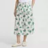 Women's Poplin Pull On Midi Skirt, Front