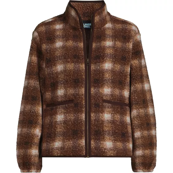 Women's Print Boucle Fleece Jacket - primary