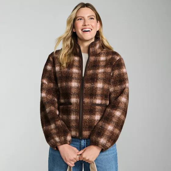 Women's Print Boucle Fleece Jacket - primary