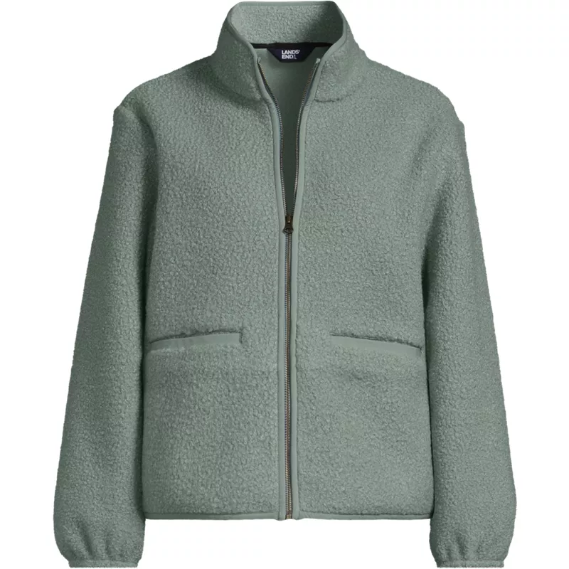 Women's Petite Boucle Fleece Jacket, Front