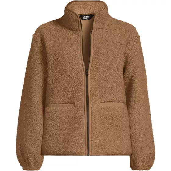Women's Plus Size Boucle Fleece Jacket - primary
