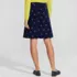 Women's Corduroy Mid Rise Button Through Above the Knee Skirt, Back