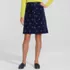 Women's Corduroy Mid Rise Button Through Above the Knee Skirt, Front