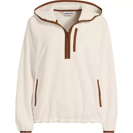 Women's Plus Size Anyweather RainDefense Hooded Half Zip Fleece Pullover - primary