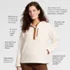 Women's Anyweather RainDefense Hooded Half Zip Fleece Pullover, alternative image