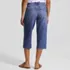 Women's Soft Denim Mid Rise Relaxed Capri Jeans, Back
