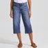 Women's Soft Denim Mid Rise Relaxed Capri Jeans, Front