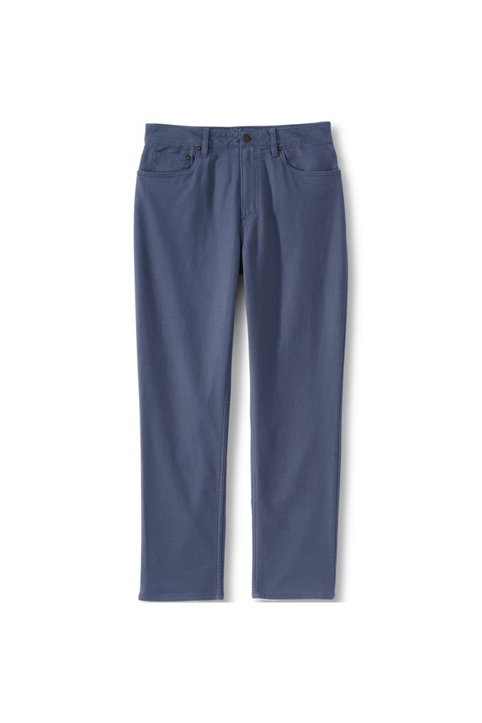 Men's Classic Straight Fit Ultra Comfort 5 Pocket Pant - Lands' End - Blue - 36 34