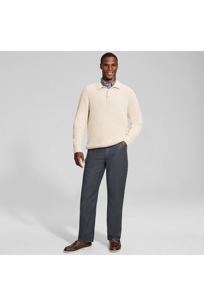 Men's Classic Straight Fit Ultra Comfort 5 Pocket Pant - Lands' End - Gray - 34 30