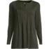 Womens Long Sleeve Lightweight Jersey Pintuck Button Tunic Blouse, Front