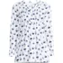 Womens Long Sleeve Lightweight Jersey Pintuck Button Tunic Blouse, Front