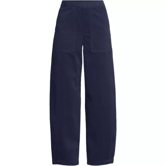 Women's Plus Size Corduroy High Rise Pull On Utility Barrel Leg Pants - primary
