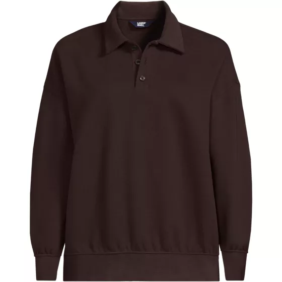 Women's Long Sleeve Serious Sweats Polo Collar Sweatshirt - primary