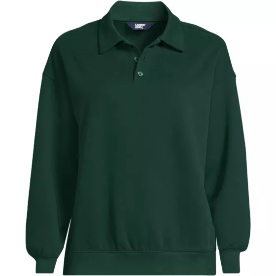 Women's Long Sleeve Serious Sweats Polo Collar Sweatshirt - primary