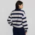 Women's Long Sleeve Serious Sweats Polo Collar Sweatshirt, Back