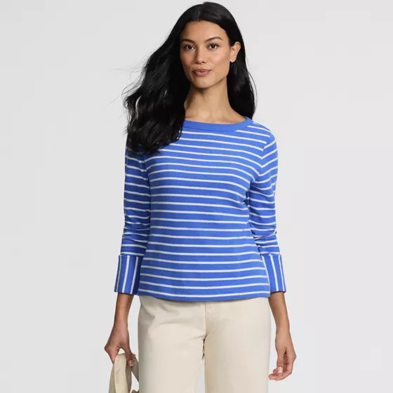 Women's 3/4 Mariner Cuff Sleeve Boatneck - primary