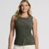 Women's Polished Rib Button Front Tank, alternative image