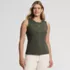 Women's Polished Rib Button Front Tank, Front