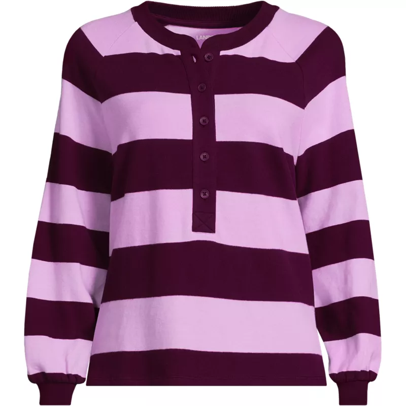 Women's Long Sleeve Mariner Henley, Front
